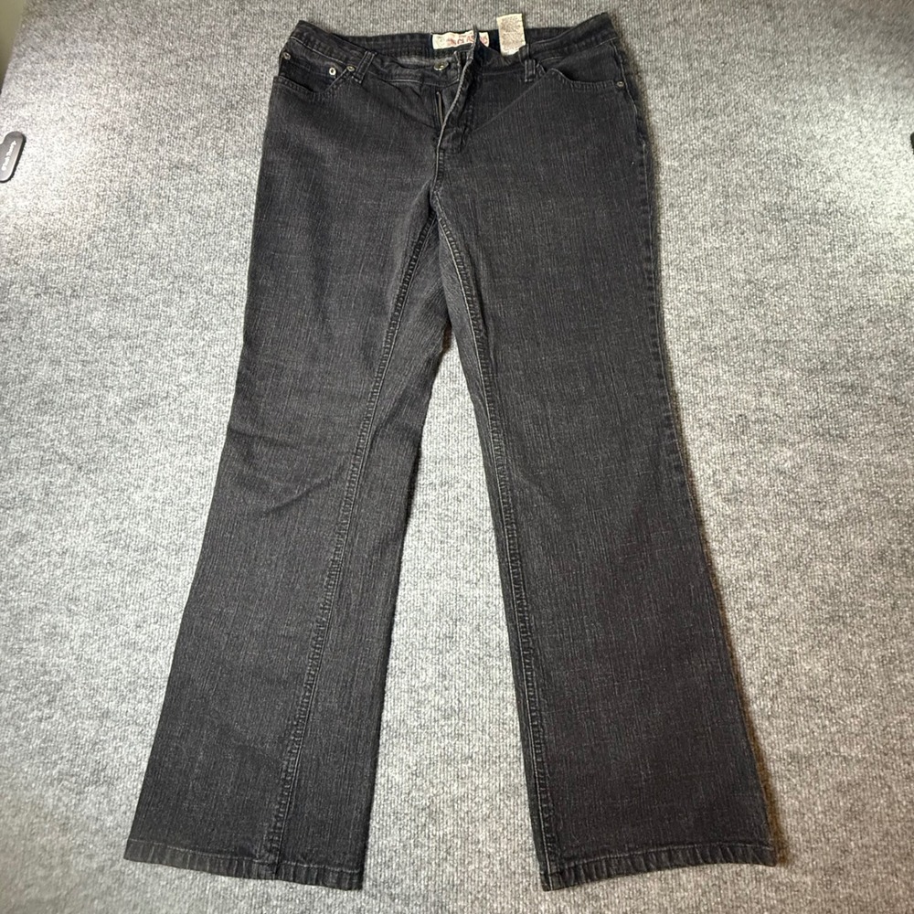 Faded Glory Petite 10 Black Stretch Bootcut Jeans Women's Classic‎ Fit - Picture 2 of 9